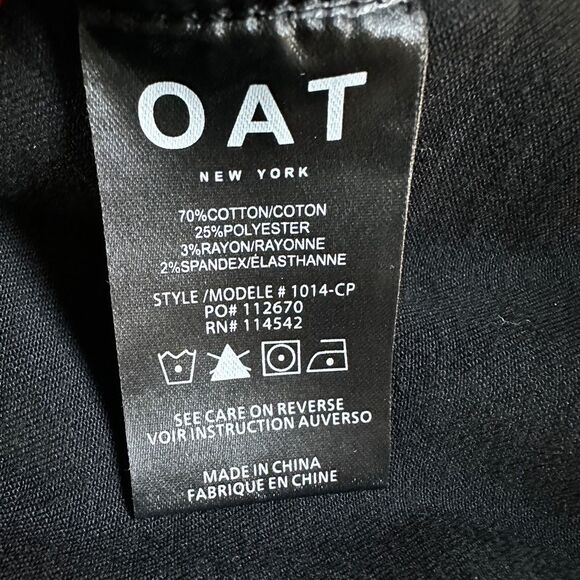NWT Oat New York Mid-Rise Skinny Ankle Stretch Carpenter Jeans in Black Size 26 - Picture 11 of 16